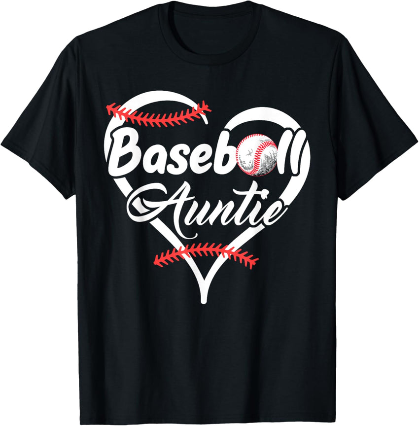 Baseball Aunt Heart Proud Baseball Auntie