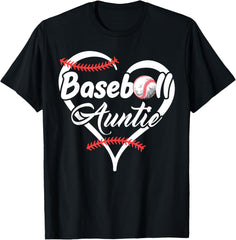 Baseball Aunt Heart Proud Baseball Auntie