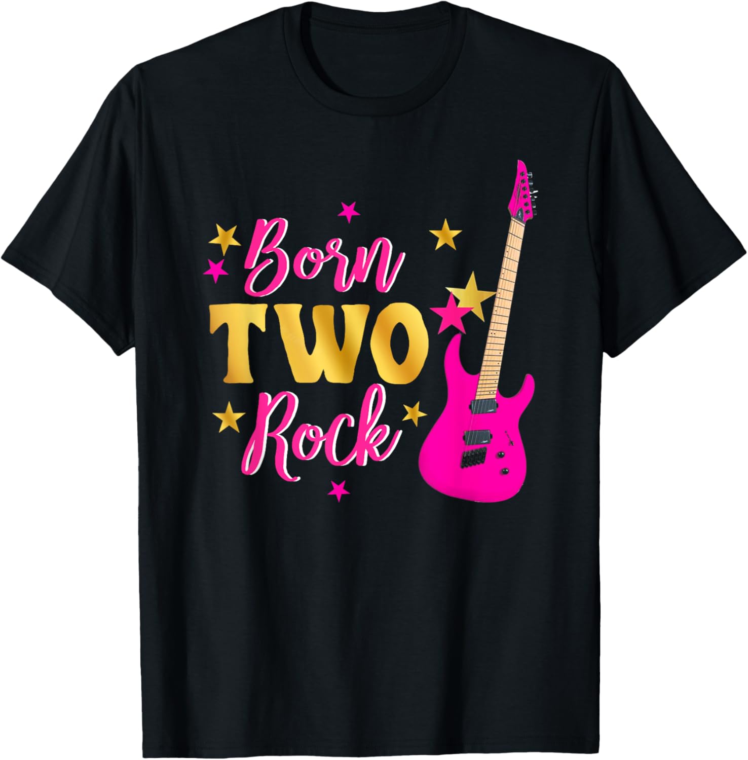2nd Birthday Guitar Lover Rock N Roll Girl Music 2 Yrs Old