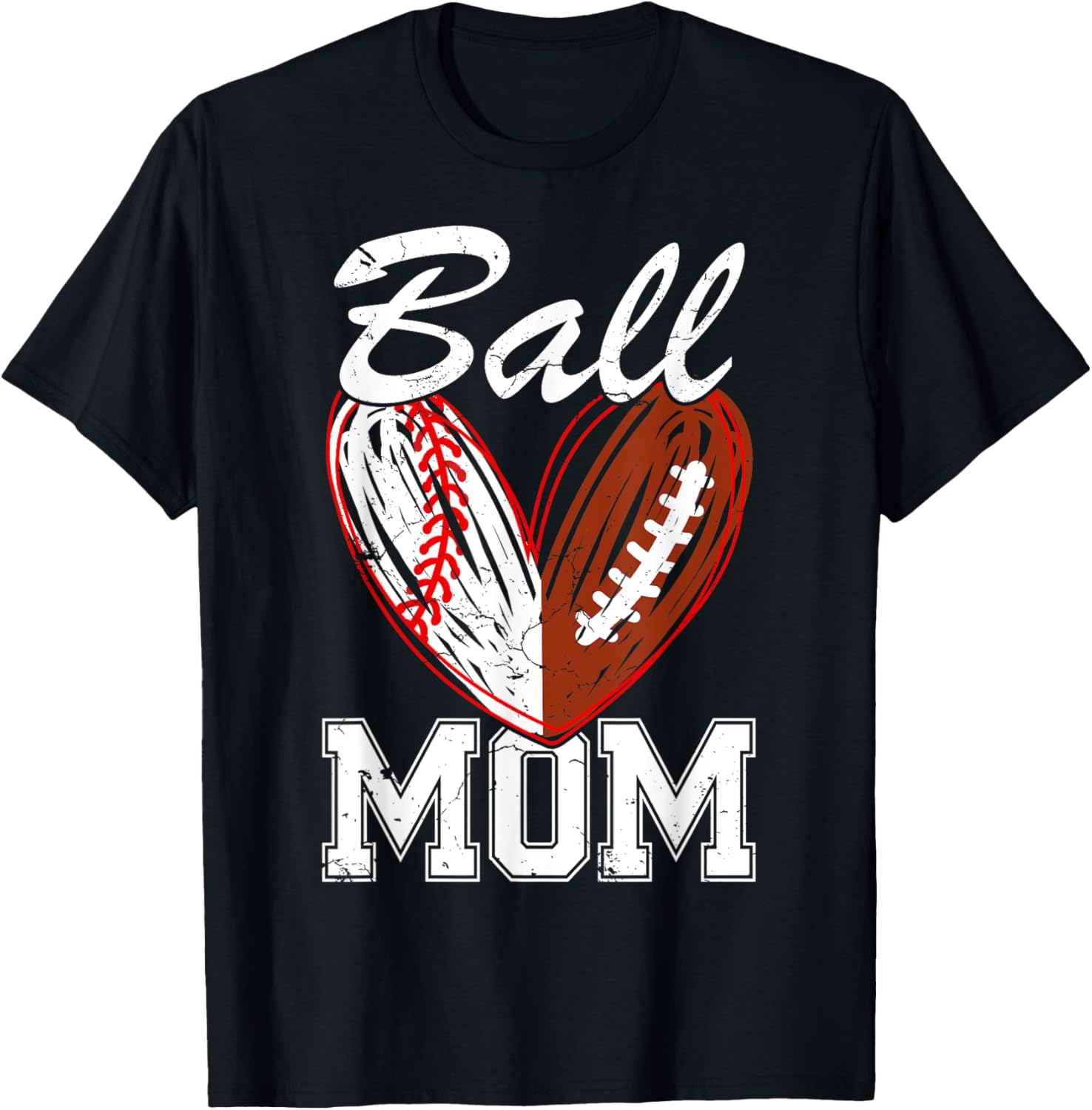 Ball Mom Baseball Football Lover Fan Happy Mothers Day Women