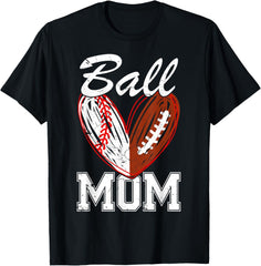 Ball Mom Baseball Football Lover Fan Happy Mothers Day Women
