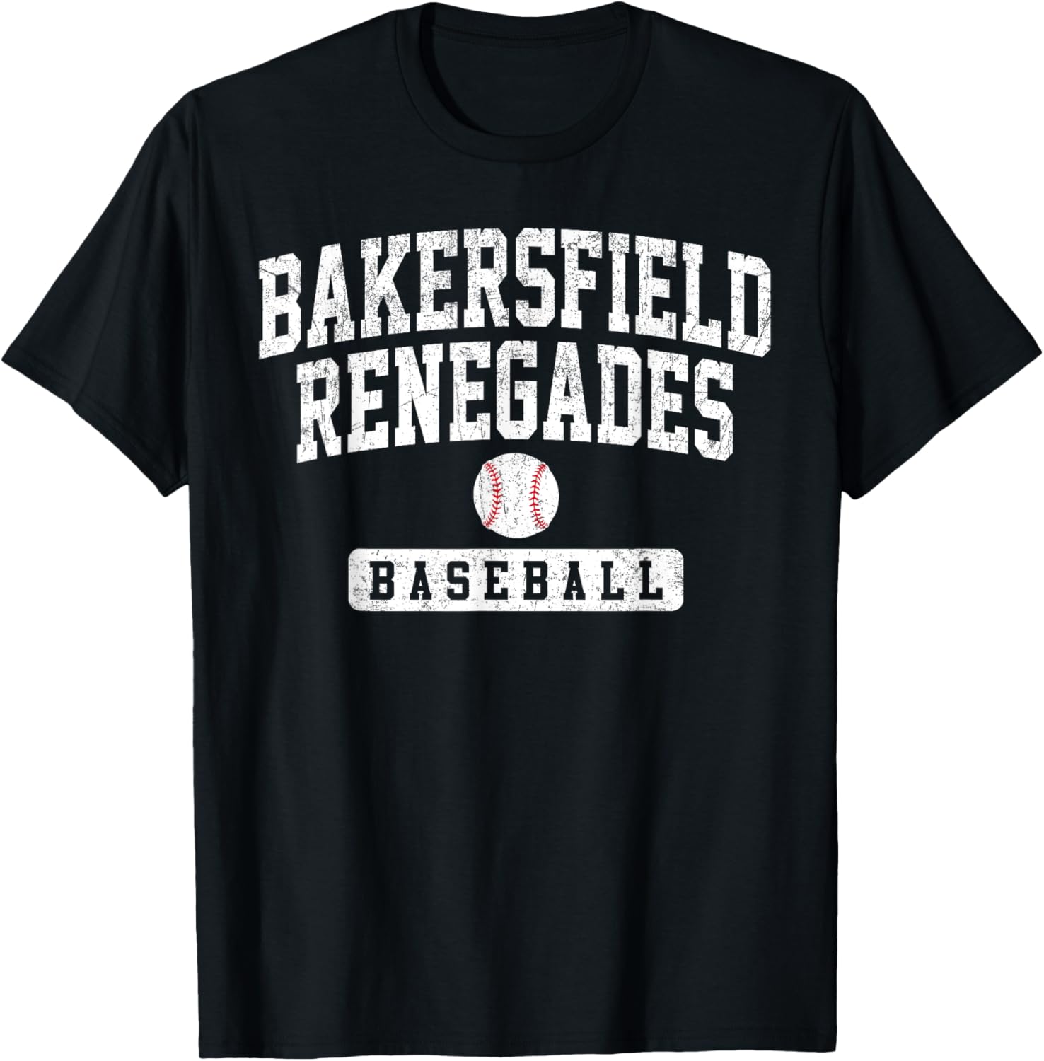 Bakersfield College Renegades Baseball Arch Vintage Design
