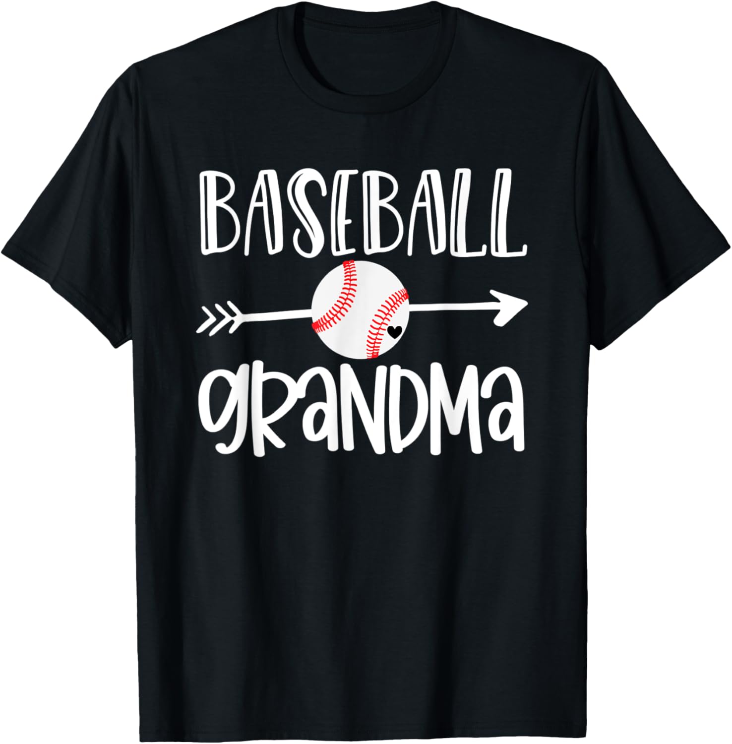 Baseball Grandma Shirt From Grandson Cute Arrow Heart Game