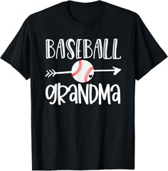 Baseball Grandma Shirt From Grandson Cute Arrow Heart Game