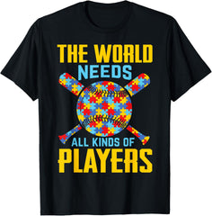 Autism Awareness All Kinds Minds Autistic Support Baseball
