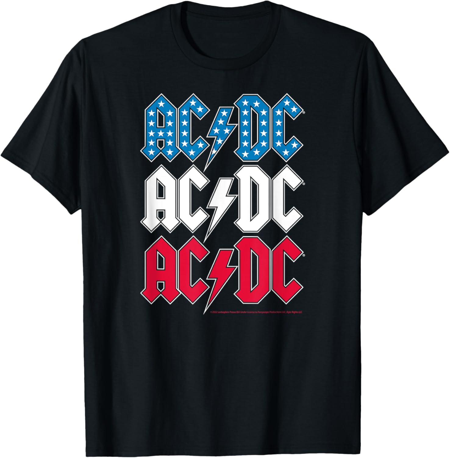 ACDC - Red White Blue Americana Stacked Logo