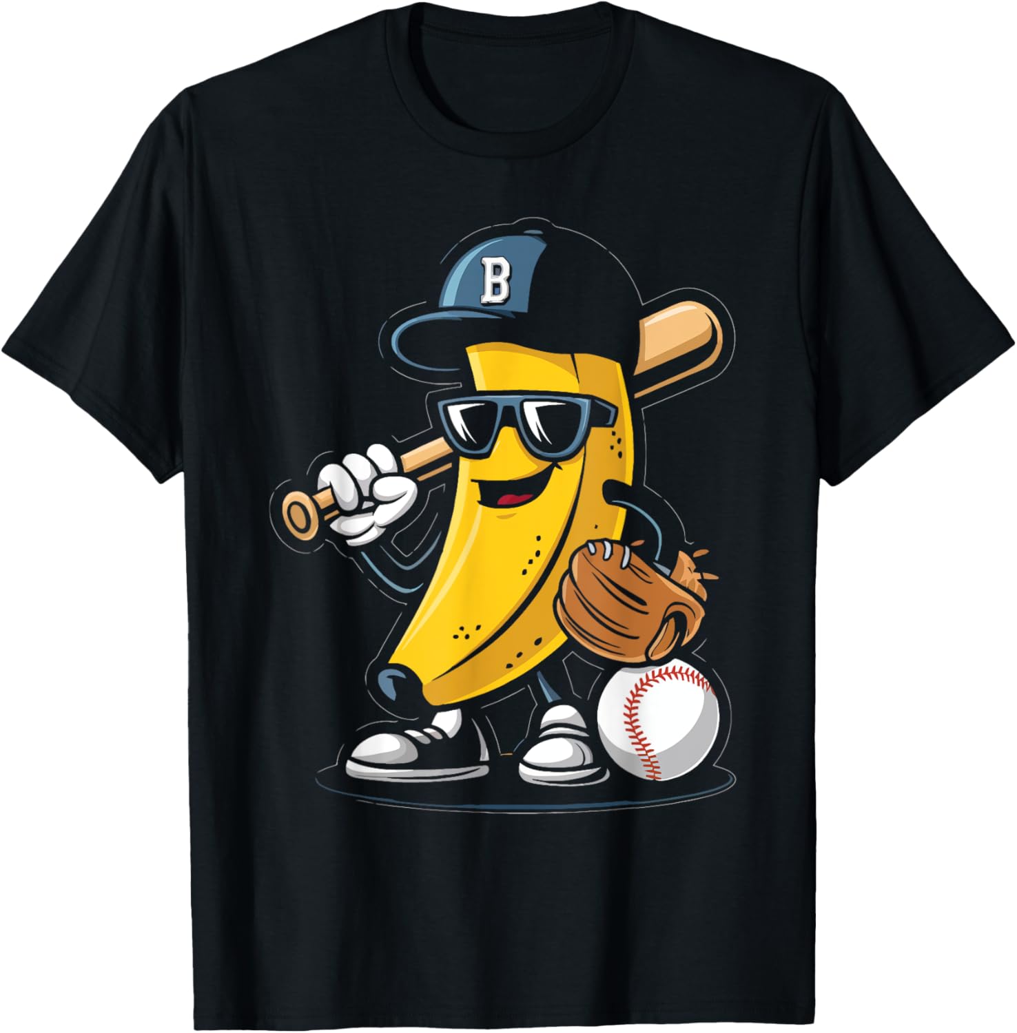 Banana Baseball Player Funny Fruit Lover present Design