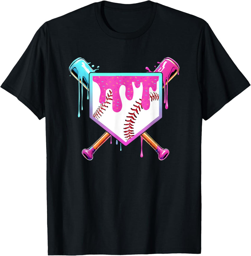Baseball Ice Cream Drip Youth Baseball