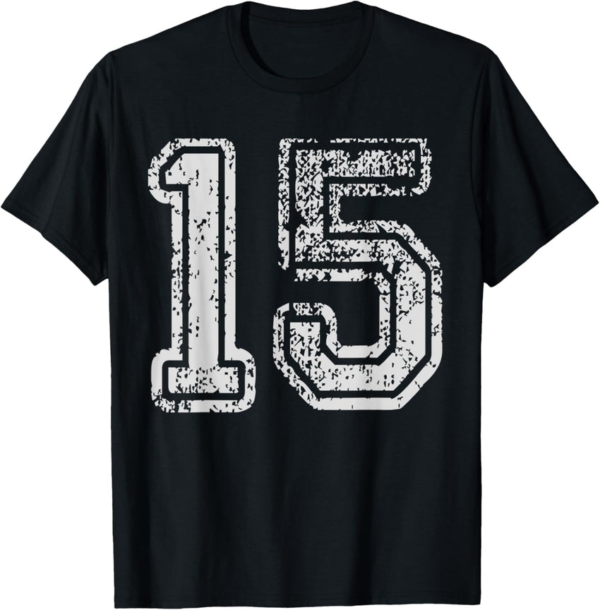 Team Jersey 15 Uniforms Number Fifteen School Sport Birthday