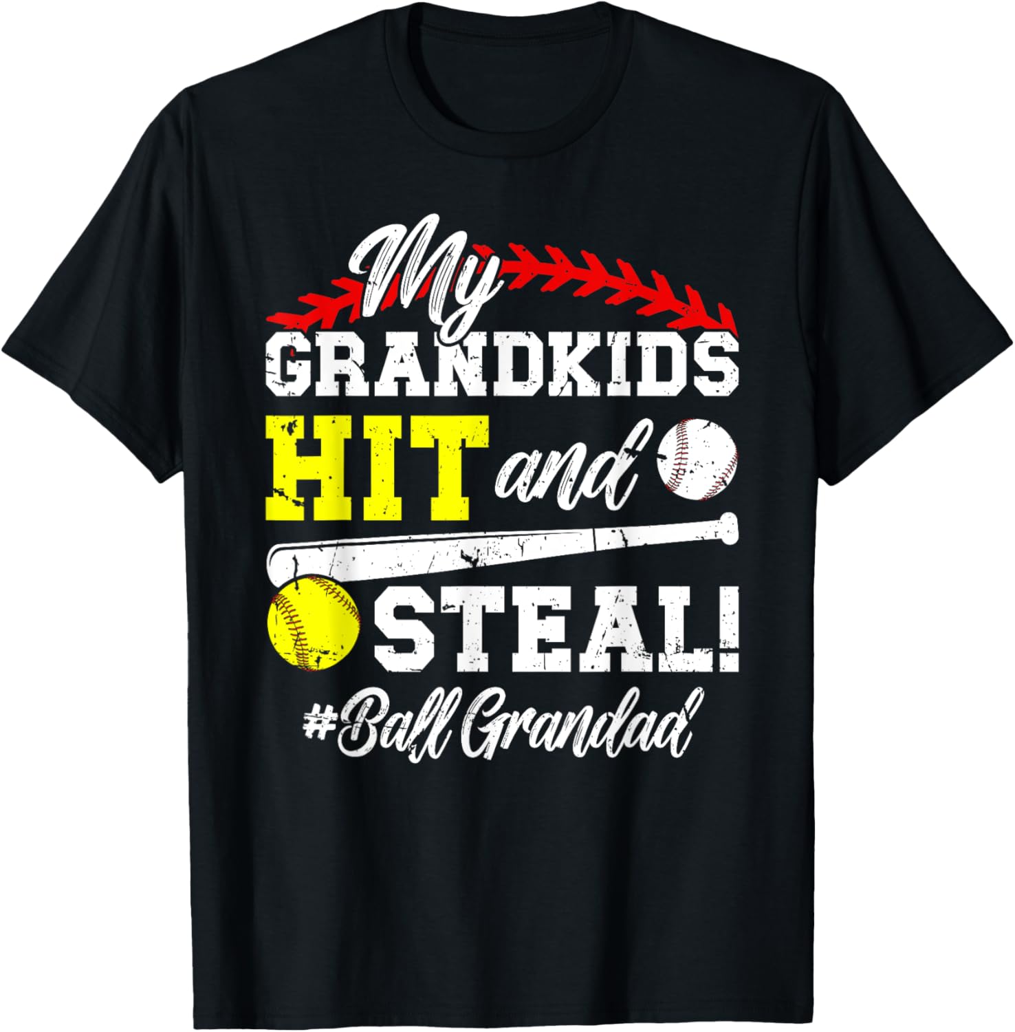 Ball Grandad Baseball Softball Grandad Of Ballers