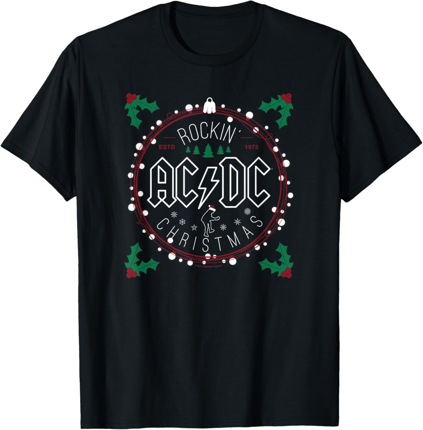 AC\/DC Rockin' Christmas Rock n Roll Music Band Merch