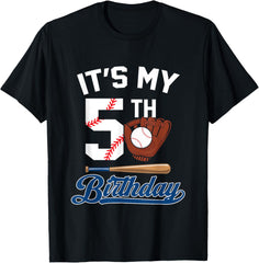 It's My 5th Birthday Baseball Boy 5 Year Old Bday