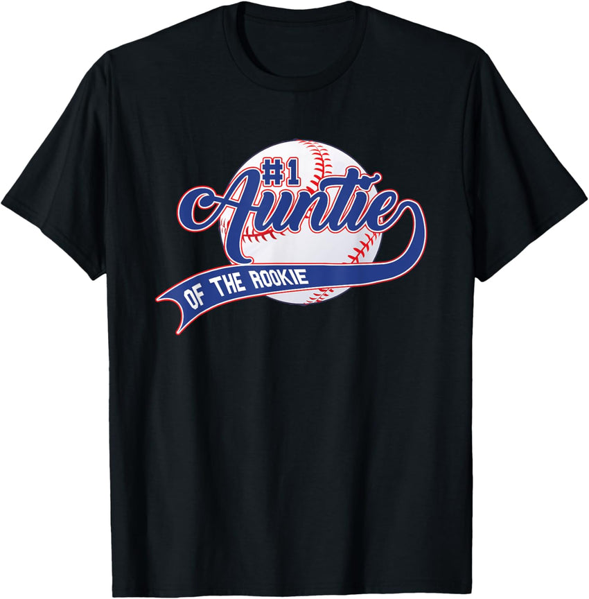 Auntie Of The Rookie 1st Birthday Baseball Family Rookie