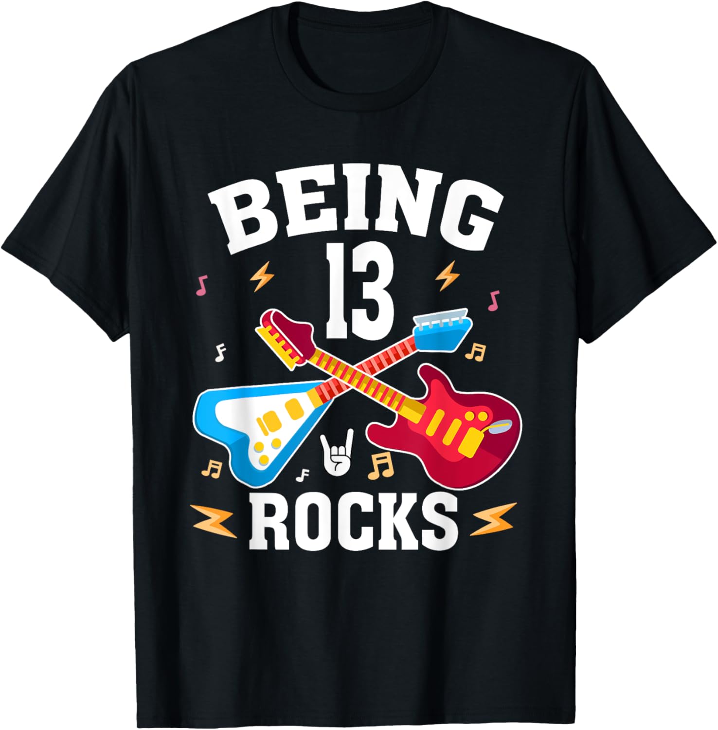 13th Birthday Rock Music 13 Year Old Party Kids