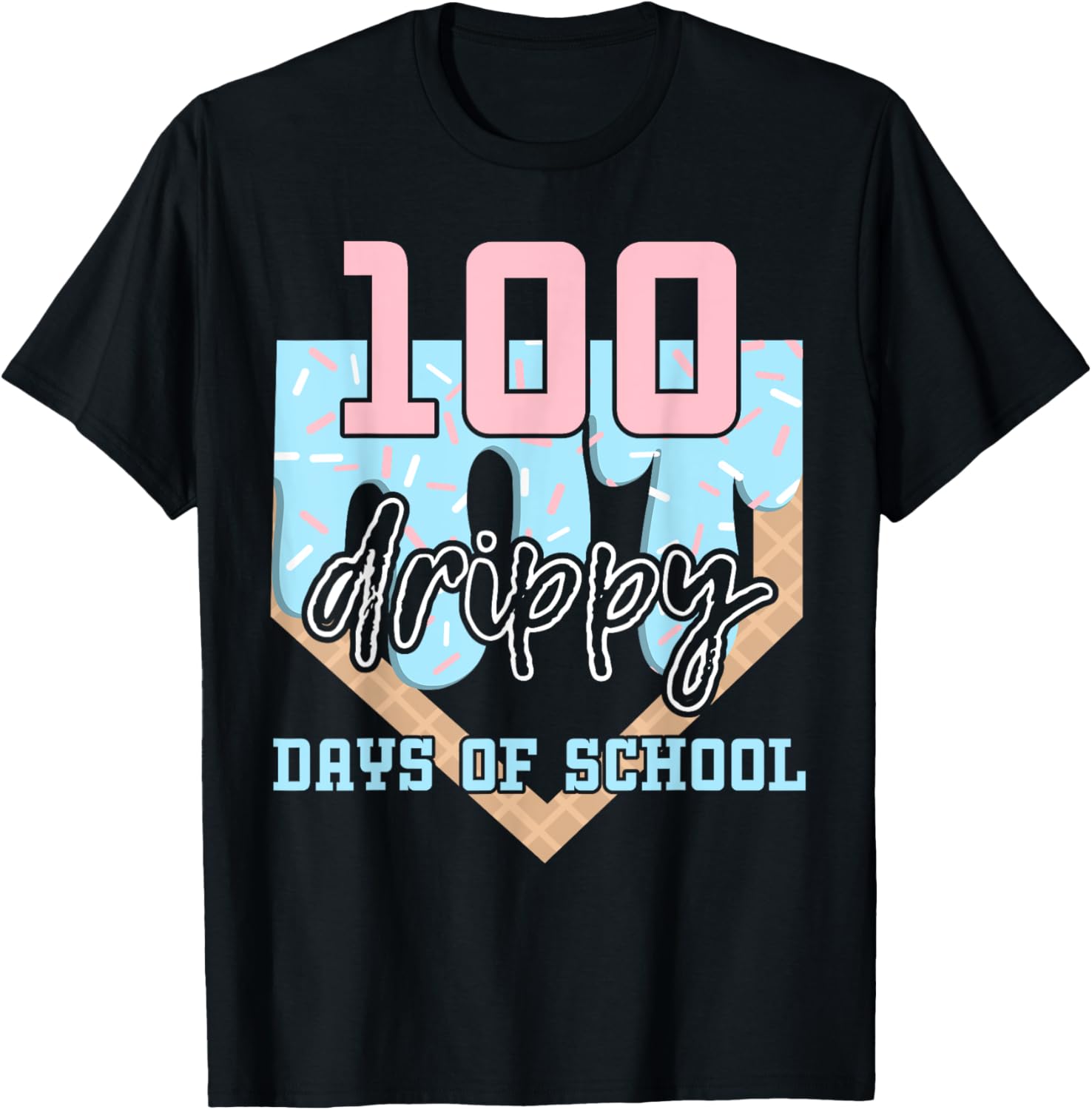 100 Drippy Days of School Baseball Ice Cream 100th Day Boys