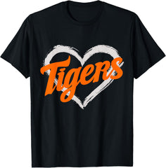 Vintage Tigers Heart Throwback Retro