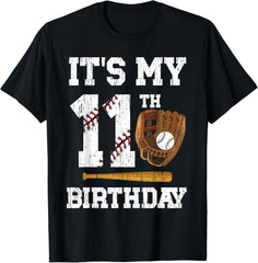 11th Birthday Baseball Boy Eleven Year Old Baseball Player