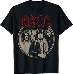AC\/DC - Framed T-Shirt - Unisex-Adults & Kids - Black - Small - Short Sleeve - Classic Fit - Rock Music Fans