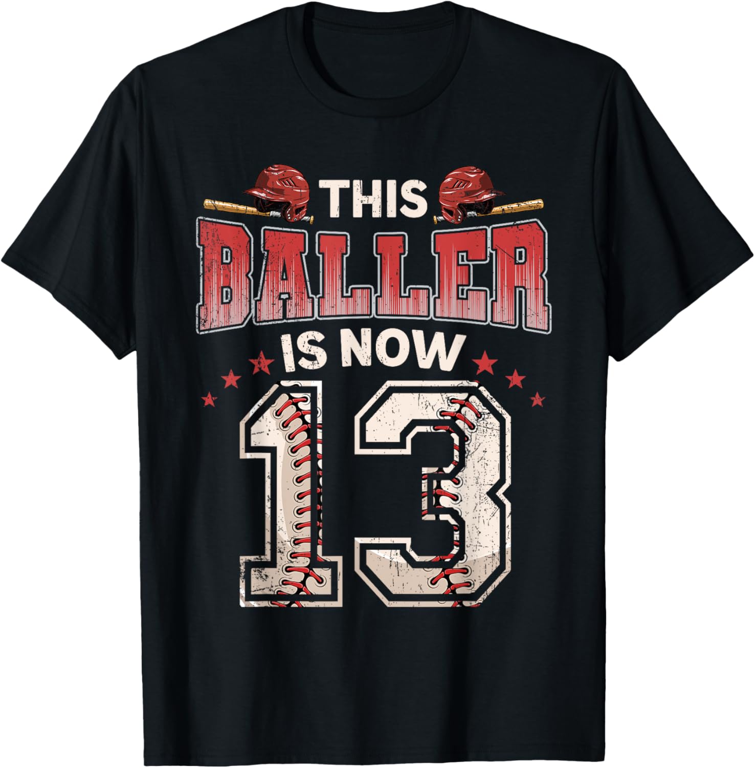 13th Birthday Baseball Boy 13 Year Old Baseball Player Kids