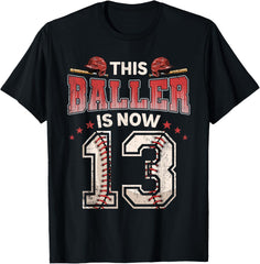 13th Birthday Baseball Boy 13 Year Old Baseball Player Kids