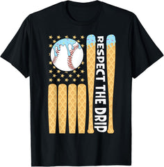 Baseball Drip Boys Ice Cream American Flag Respect The Drip