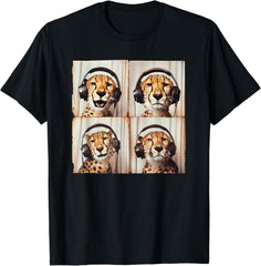 Cheetah Listening To Music Lover Cool Safari Animal