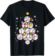Baseball Christmas Tree Xmas Sports Player Men Women Kids