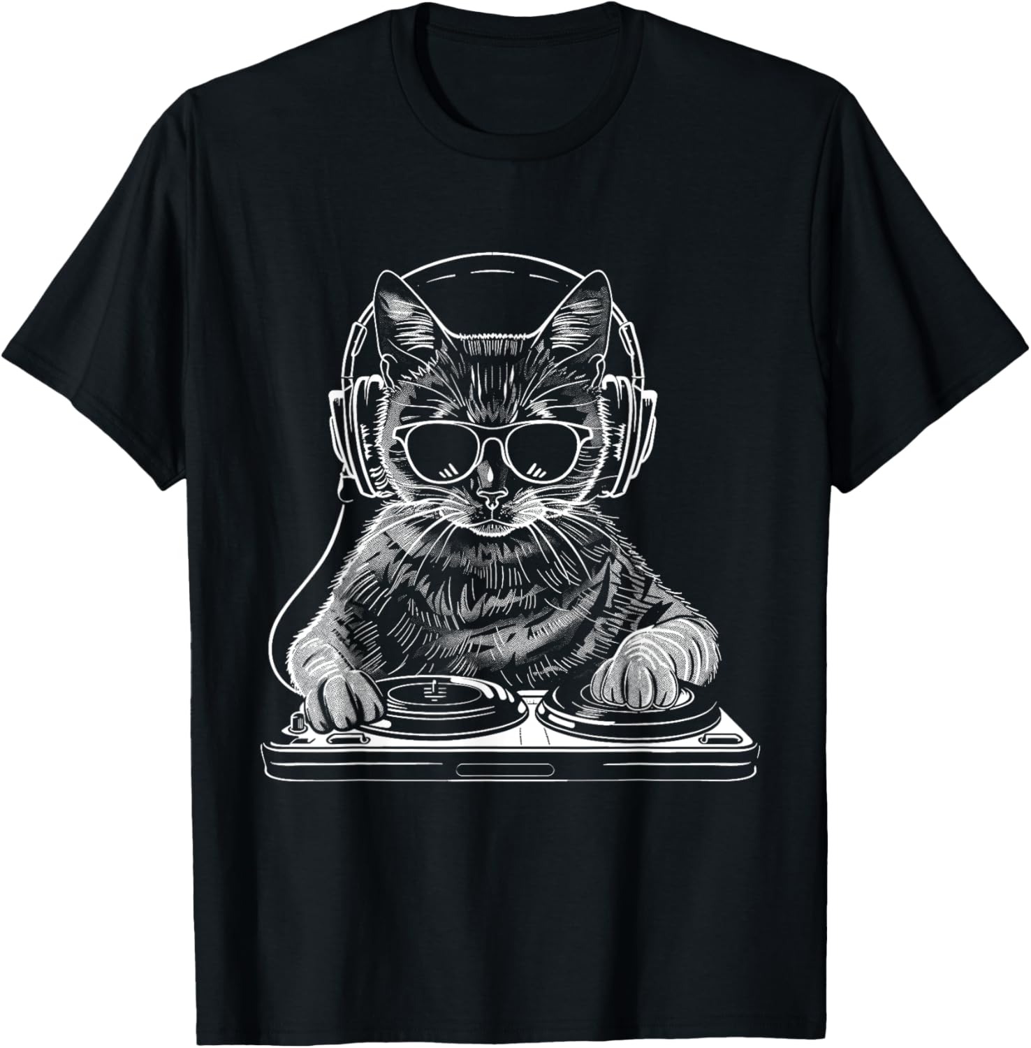 DJ Cat EDM Techno House Music Funny Cat Lover