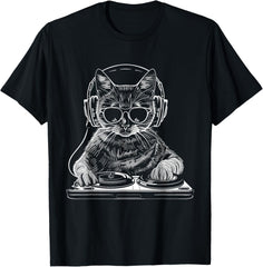 DJ Cat EDM Techno House Music Funny Cat Lover