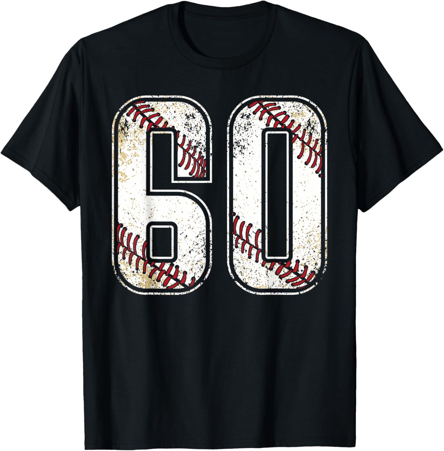 #60 Baseball Jersey Number 60 Vintage Retro Birthday Gift