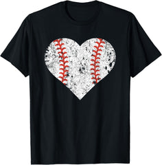 Vintage Retro Baseball Heart Baseball Lover