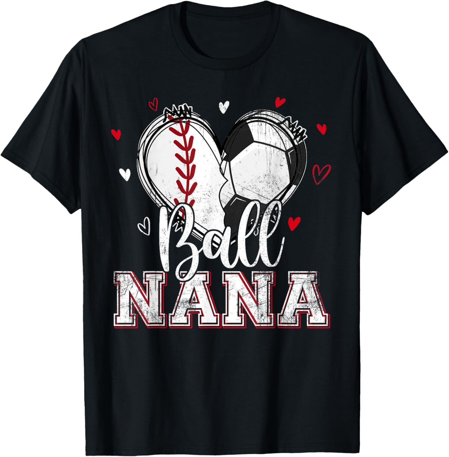 Ball Nana Baseball Soccer Heart Nana Of Both Mothers Day