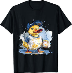 Baseball Player Rubber Duck Watercolor Sport