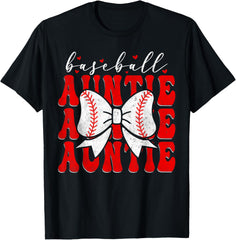 Baseball Auntie Coquette Bow Sport Lover Sister Mother's Day