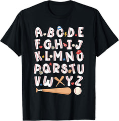 Alphabet Baseball ABCs Letters Kids Boys Girls Teacher