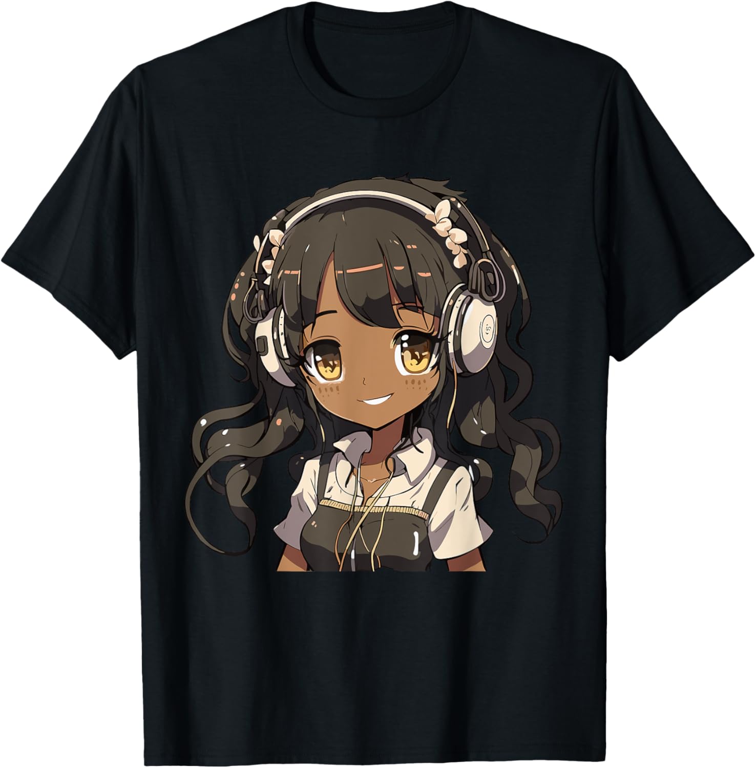 Anime and Music Black Girl Anime Merch Afro African American