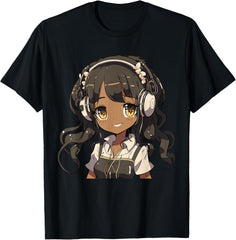 Anime and Music Black Girl Anime Merch Afro African American