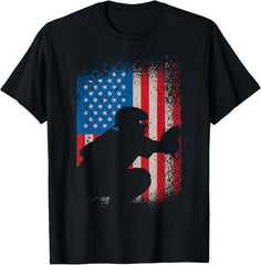 American flag baseball catcher design - USA flag baseball