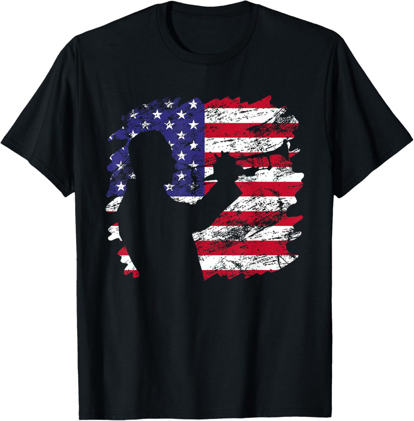 American Flag Musician Trumpet Player Orchestra Music
