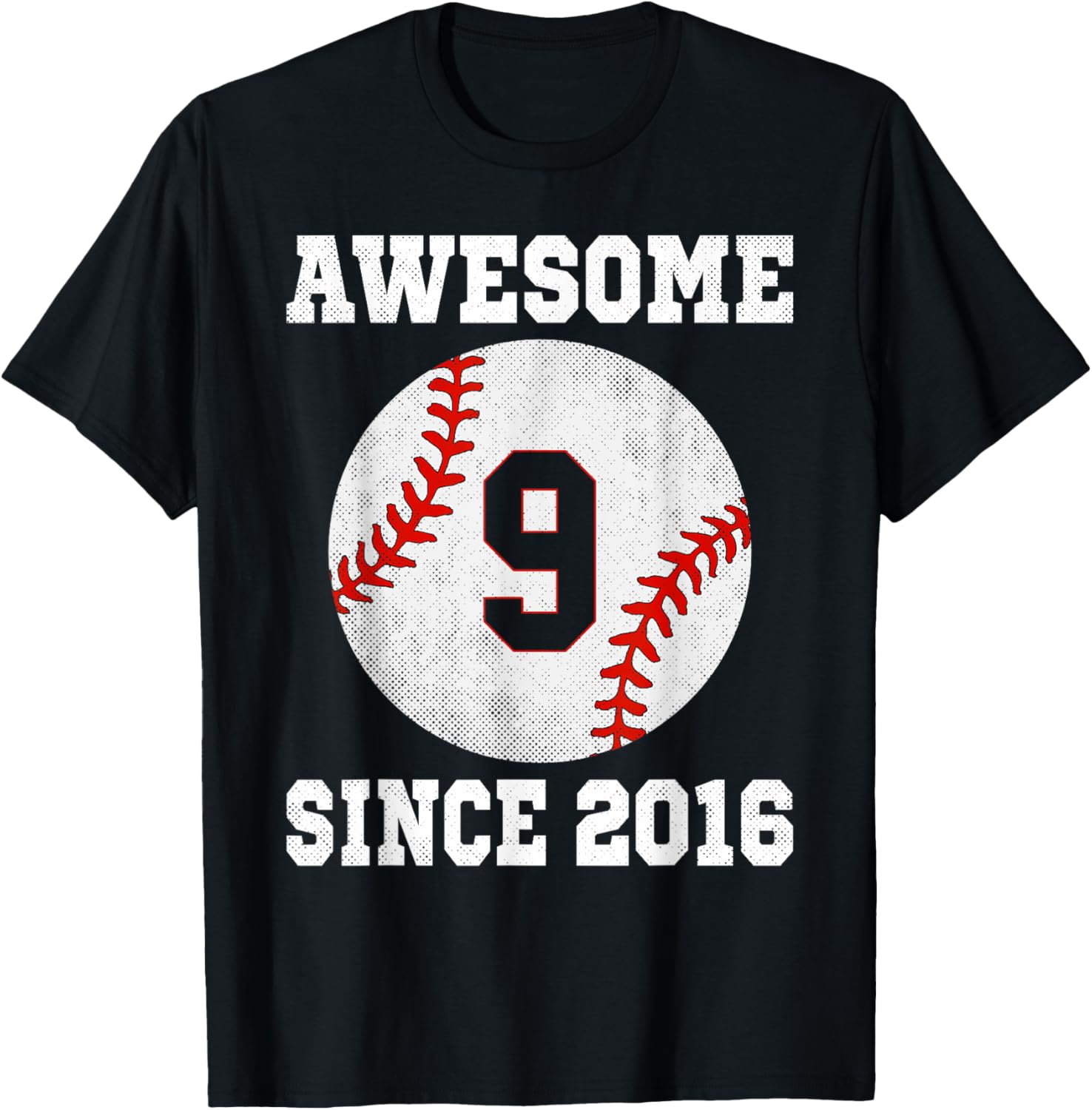 9th Birthday Baseball Player 9 Years Old Vintage Sports