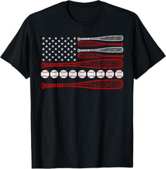 American Flag Baseball Red White Blue 4th of July Boys Men