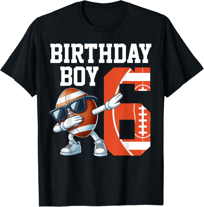 6 Years Old Boy Football Player 6th Football Birthday Boys