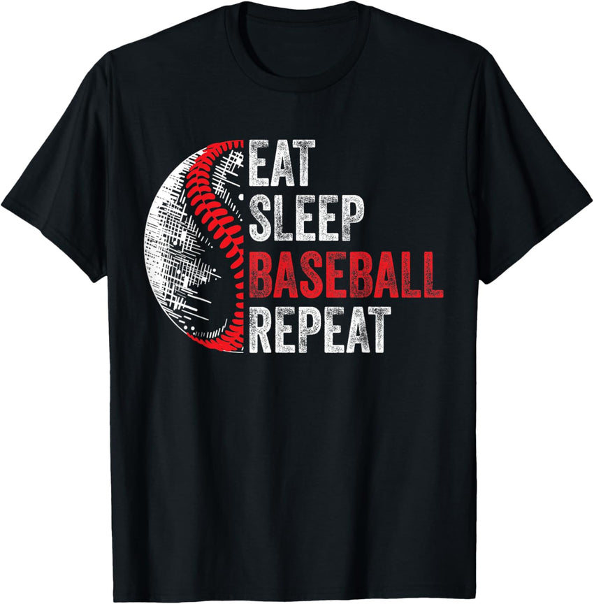Eat Sleep Baseball Repeat Funny Baseball Player