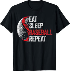 Eat Sleep Baseball Repeat Funny Baseball Player