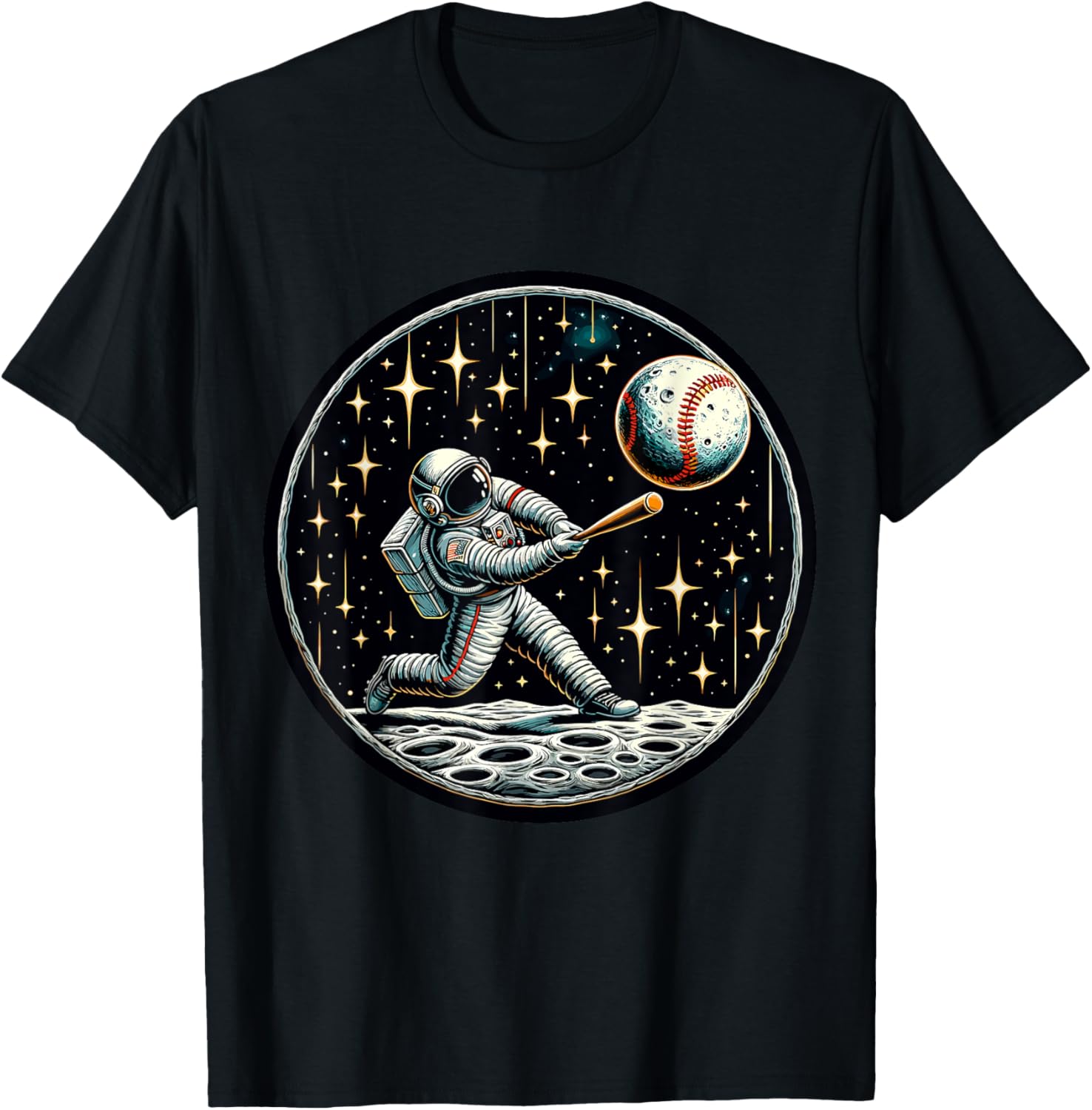 Astronaut playing Baseball