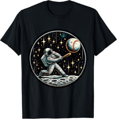 Astronaut playing Baseball