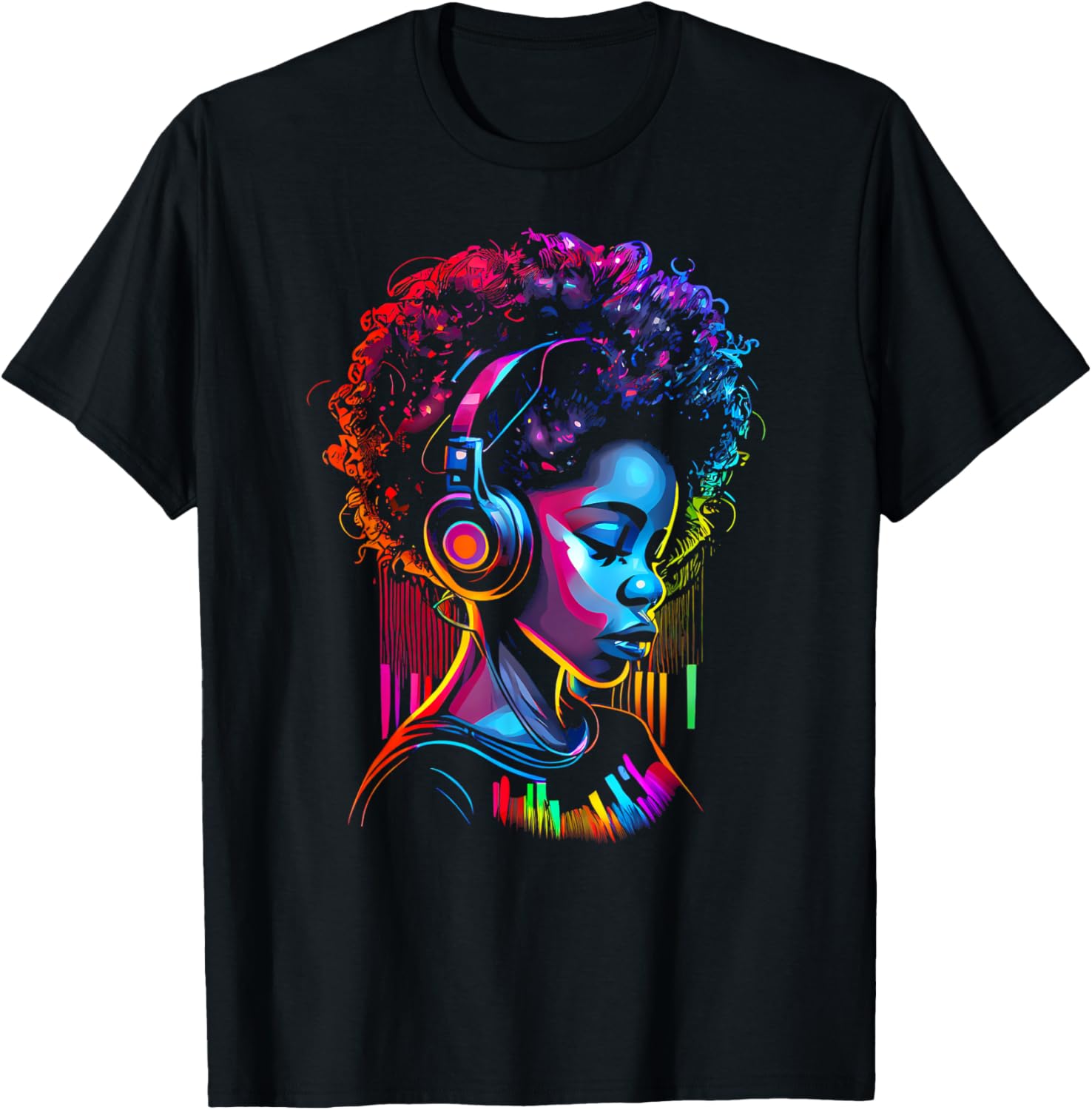 African American Woman Black Girl Music Graffiti Art Graphic