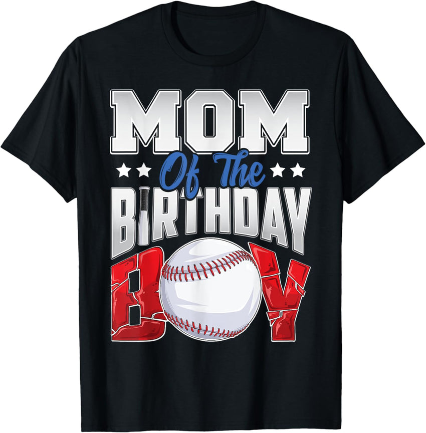 Mom Baseball birthday Boy Family Baller b-day Party