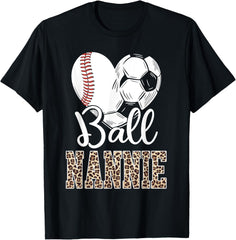 Ball Nannie Heart Baseball Soccer Nannie Leopard
