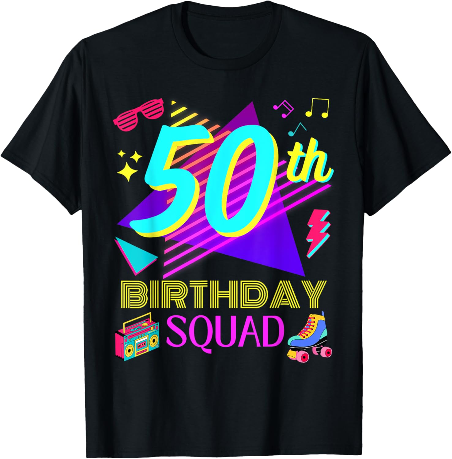 80s Retro 50th Birthday Squad 50 Years Old Bday Party Music